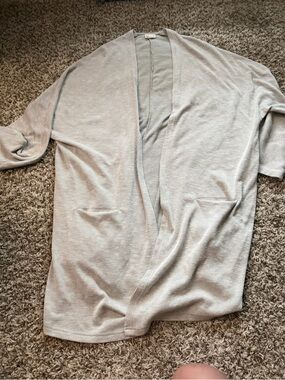 DONNI. Heather Gray Open Front Knit Cardigan